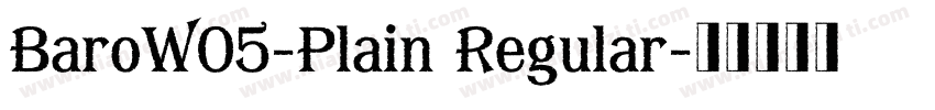 BaroW05-Plain Regular字体转换